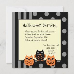 Halloween Owls Einladung