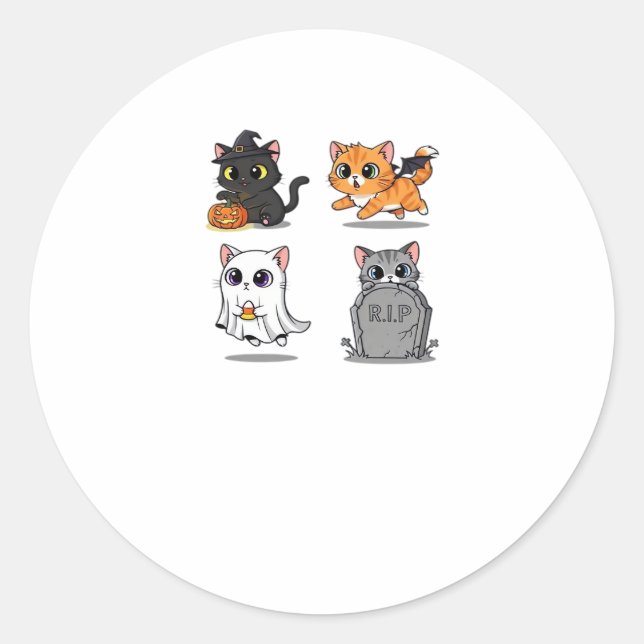 Halloween Pack Spooky und festes grafisches Bundle Runder Aufkleber (Vorderseite)