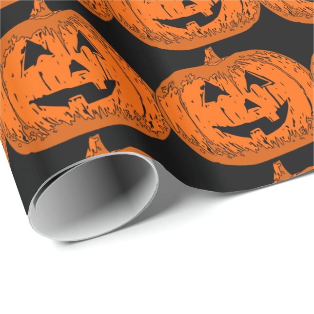Halloween-Packpapier, Halloween-Geschenkverpackung Geschenkpapier (Rolleneckpunkt)