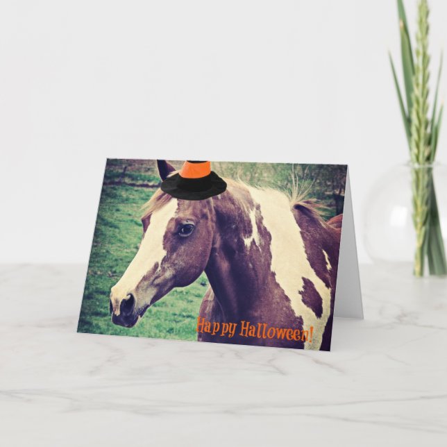 Halloween Paint Horse Karte (Vorderseite)