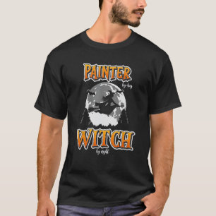 Halloween Painter Witch Funny Niedlich Artist Male T-Shirt