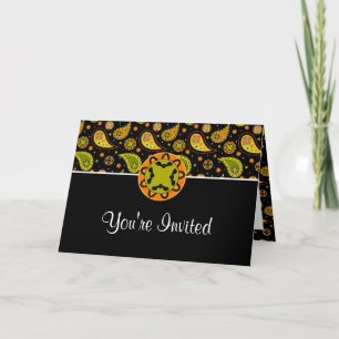 Halloween Paisley Invitation Einladung