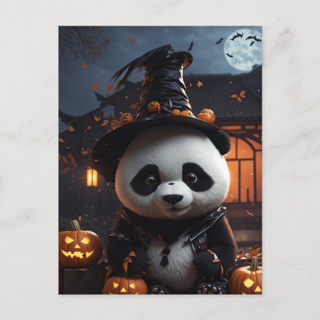 Halloween Panda Postkarte (Vorderseite)