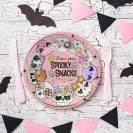 Halloween-Pantoletten Pappteller