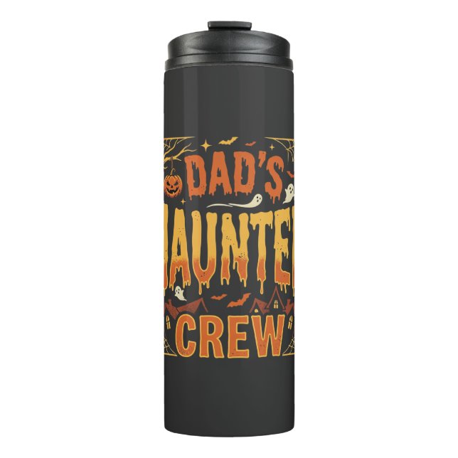 Halloween Papa Geister-Crew Thermosbecher (Vorderseite)