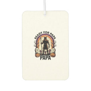 Halloween Papa-Shirt Vintage-Friedhof-Sonnenunterg Autolufterfrischer