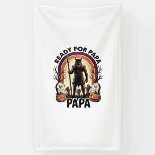 Halloween Papa-Shirt Vintage-Friedhof-Sonnenunterg Banner