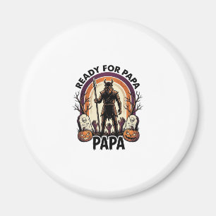 Halloween Papa-Shirt Vintage-Friedhof-Sonnenunterg Magnet