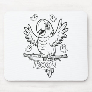 Halloween-Papageienboo für Kinder zum Farben und A Mousepad