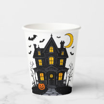 Halloween Paper Cup mit Spuk Hausdesign
