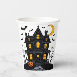 Halloween Paper Cup mit Spuk Hausdesign Pappbecher