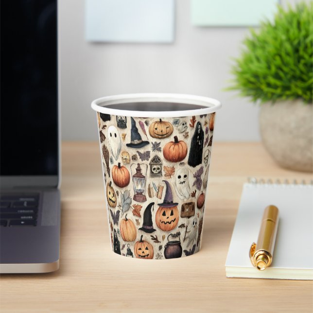 Halloween Paper Cups mit undurchsichtigem Design Pappbecher (InSitu)