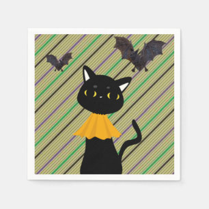 Halloween Paper Napkins, Black Cat Serviette