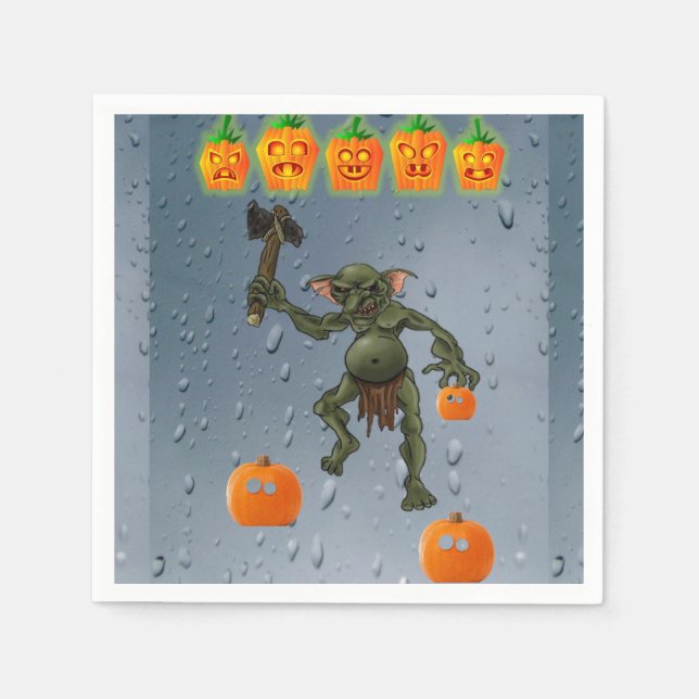 Halloween Paper Napkins, Goblin Serviette (Vorderseite)