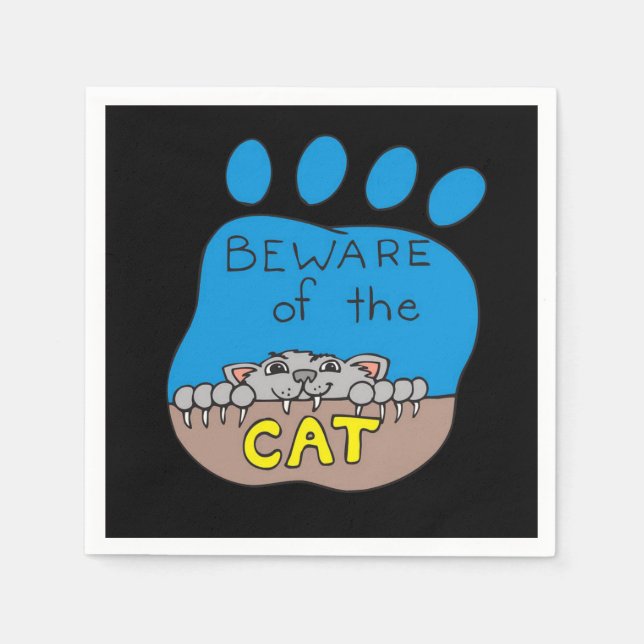 Halloween Paper Napkins, Katze Serviette (Vorderseite)