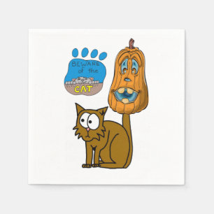 Halloween Paper Napkins, Katze Serviette