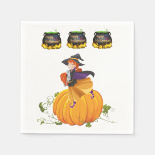 Halloween Paper Napkins, Pumpkin Serviette