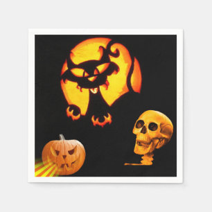 Halloween Paper Napkins, Skull Serviette