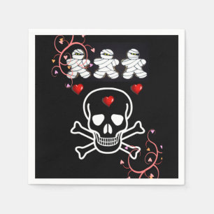Halloween Paper Napkins, Skull Serviette