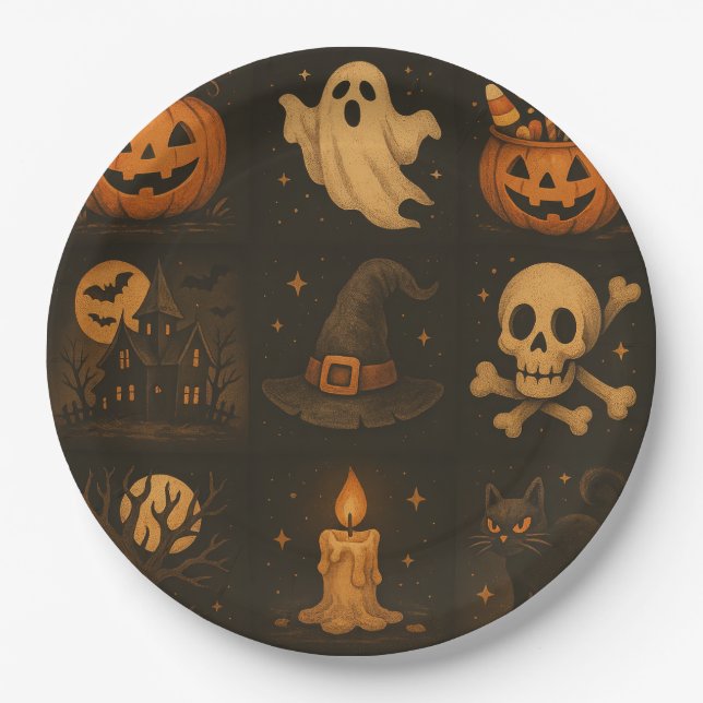 Halloween paper plates pappteller (Vorderseite)