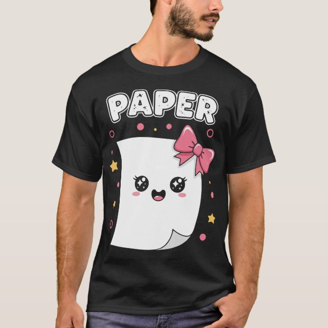 Halloween Paper Scissors Rock Matching Cute Costum T-Shirt (Vorderseite)