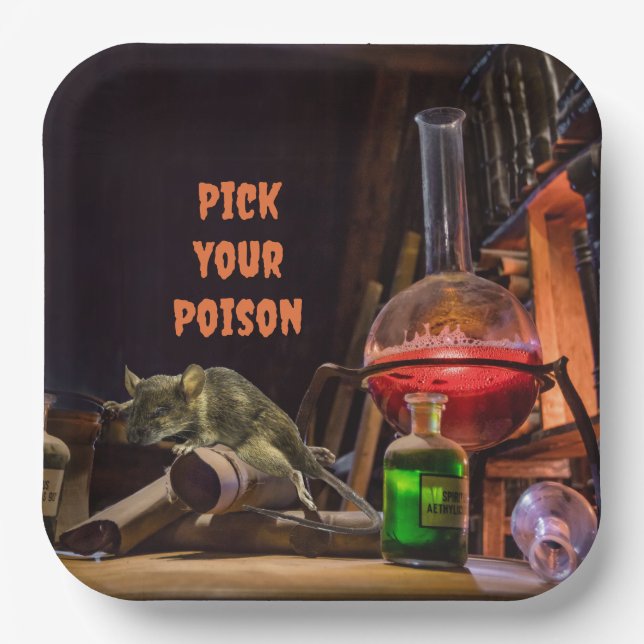 Halloween Paper-Teller, gib dein Gift aus Pappteller (Vorderseite)