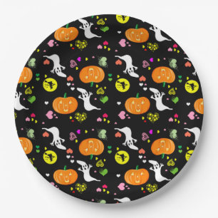 Halloween Paper Teller/Hexen, Geist, Pumpkins Pappteller
