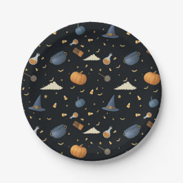 Halloween Paper Tellers — Pumpkins, Kauldronen und Pappteller