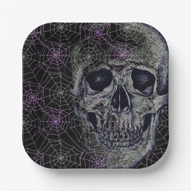 Halloween Paper Tellers-Skull Pappteller (Vorderseite)