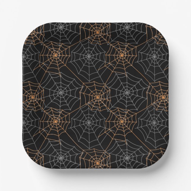 Halloween Paper Tellers-Spider Webs Pappteller (Vorderseite)