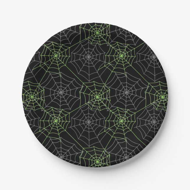 Halloween Paper Tellers-Spider Webs Pappteller (Vorderseite)