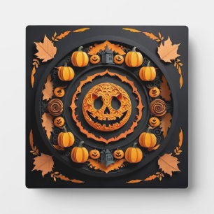 Halloween Papercuat Mandala Fotoplatte