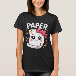 Halloween Papier Schere Stein Matching Süßes Papie T-Shirt