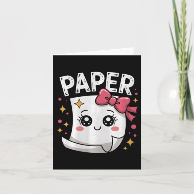 Halloween Papier Schere Stein Papier Karte (Vorderseite)