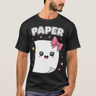 Halloween Papier Schere Stein Passendes Süßes Kost T-Shirt