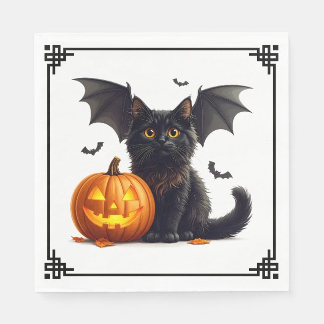 Halloween-Papier  Serviette (Vorderseite)