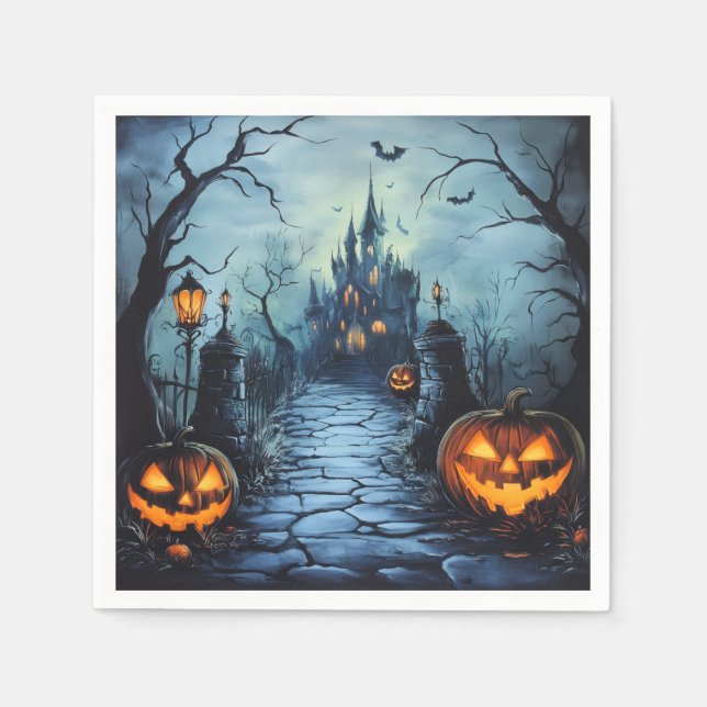 Halloween-Papier  Serviette (Vorderseite)