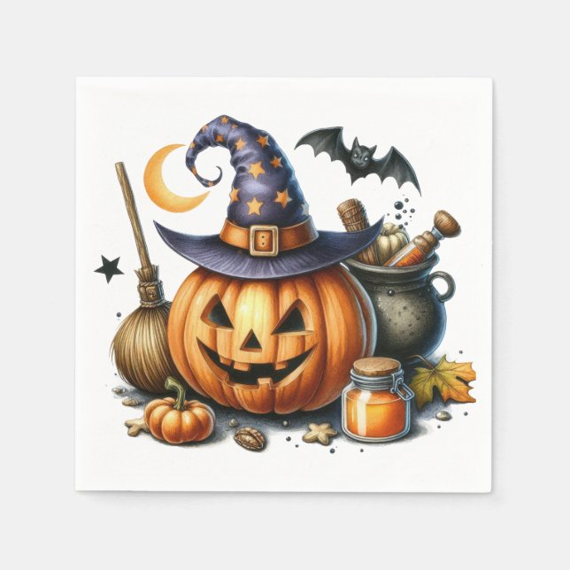 Halloween-Papierservietten Serviette (Vorderseite)