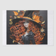Halloween-Papiertuch, Hexe,