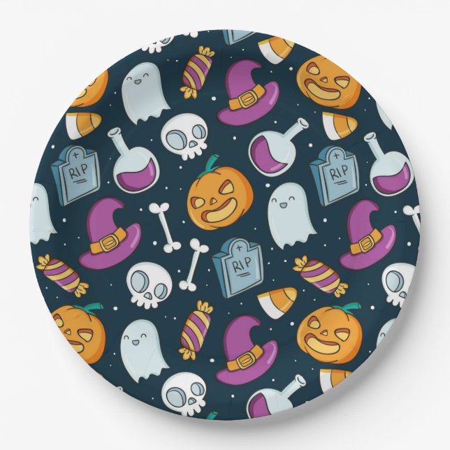 Halloween Pappteller (Vorderseite)