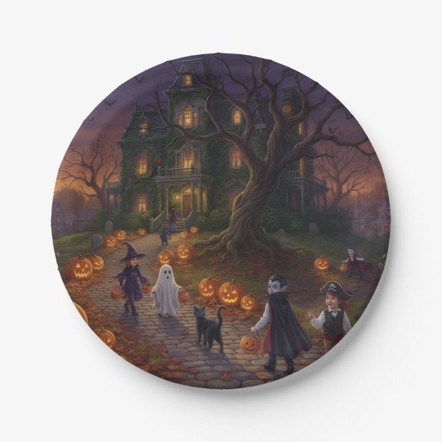 Halloween Pappteller (Vorderseite)