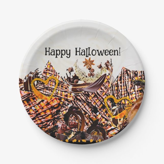 HALLOWEEN PAPPTELLER (Vorderseite)