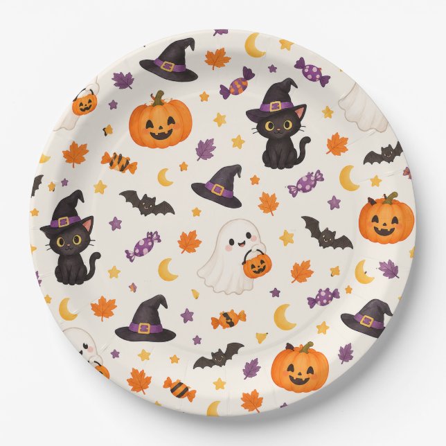 Halloween Pappteller (Vorderseite)