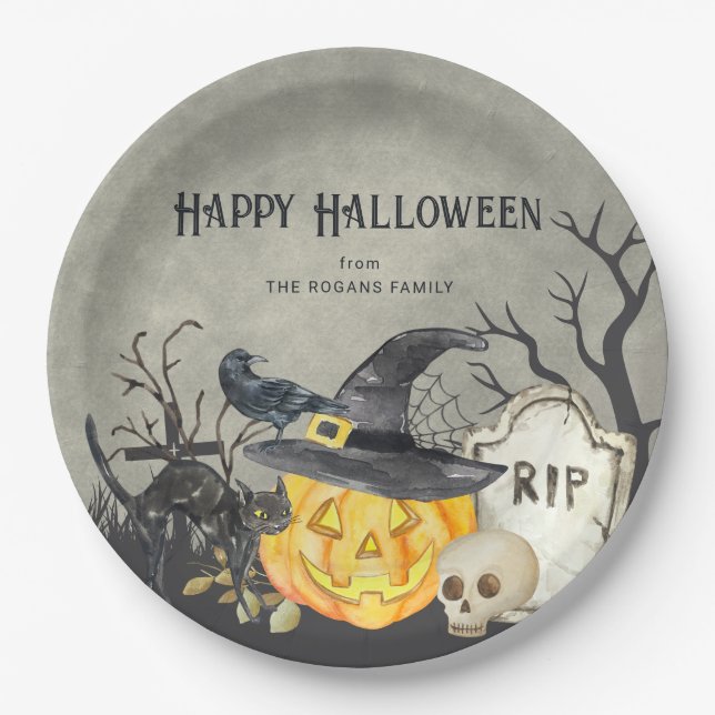 Halloween Pappteller (Vorderseite)