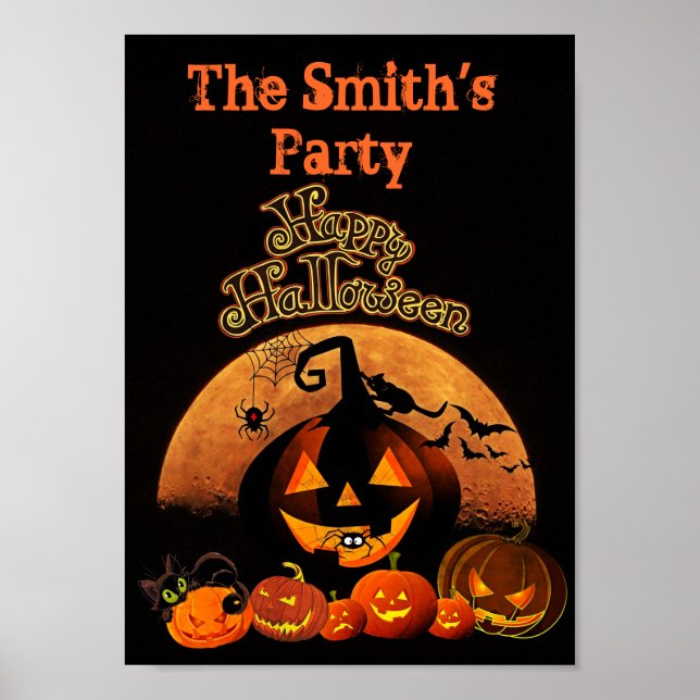 Halloween-Party (Anpassen!) Poster (Vorne)