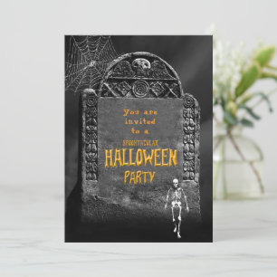 Halloween-Party Antiker Grabstein Einladung