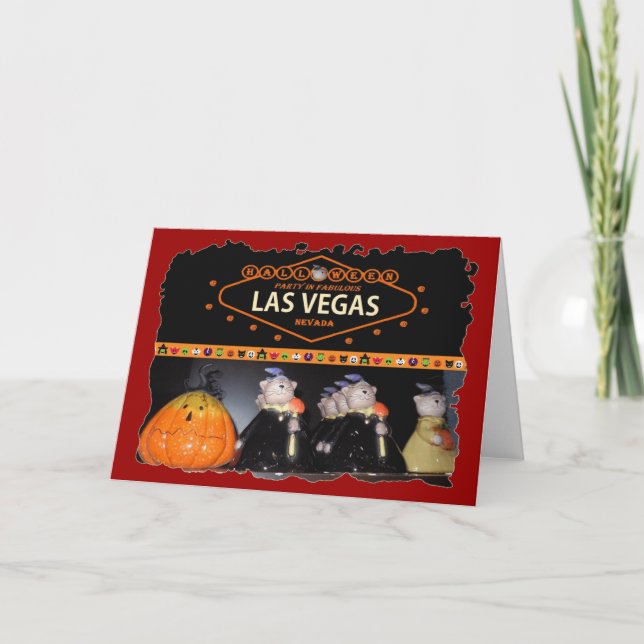 Halloween-Party auf der Las Vegas Card Karte (Vorderseite)