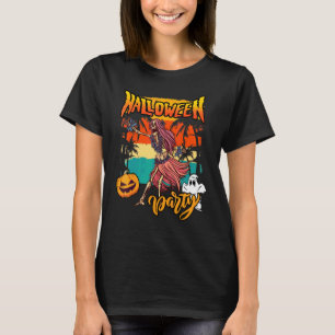 Halloween-Party auf Sunset Beach Skelett tanzt P T-Shirt