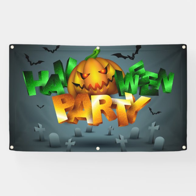 Halloween-Party Banner (Horizontal)