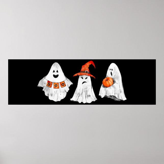 Halloween-Party-Banner, Halloween-Party-Wohngestal Poster (Vorne)